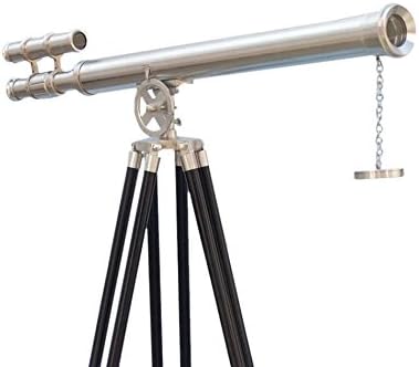 NauticalMart Floor Standing Brushed Nickel Griffith Astro Telescope 65"