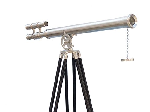 NauticalMart Floor Standing Brushed Nickel Griffith Astro Telescope 65
