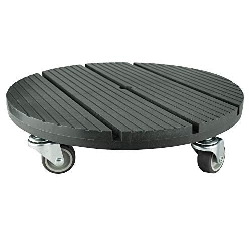 HRB WPC plantenroller, weerbestendig, 80 kg draagkracht, rolplank, planten, bloempotonderzetter voor binnen en buiten… - Afbeelding 6