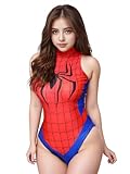 LESSIOS Women's One Piece High Waist Superhero Lingerie Set Anime Cosplay Bodysuit Costume