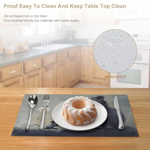 Set de table chat antidérapant pour cuisine et terrasse