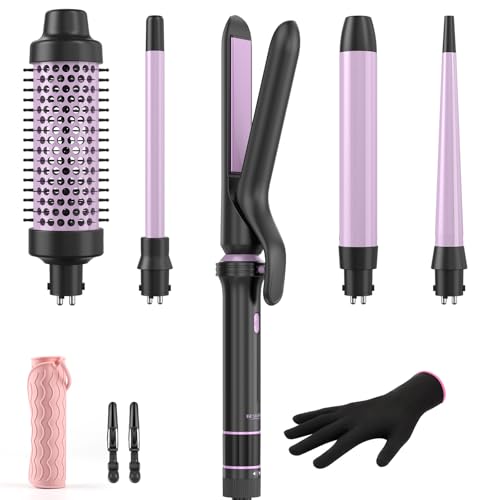 BESTOPE PRO Lockenstab Hairstyler Set Fliederblau Pflaume