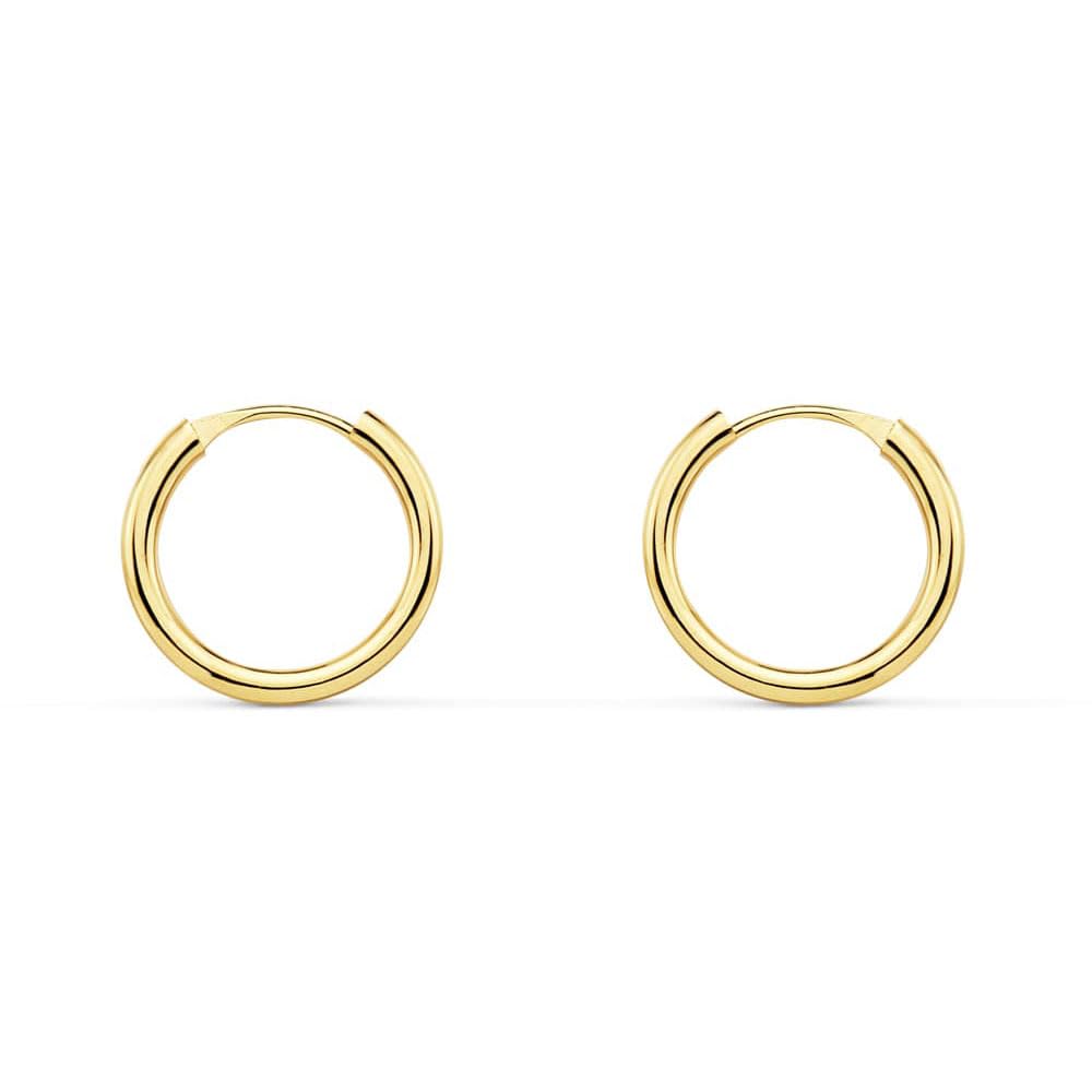 Boucles d'Oreilles Créoles Or 18 Carats 750/000 Jaune