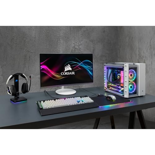 Corsair Crystal 280X Boîtier PC Micro ATX avec verre trempé LED RVB Blanc