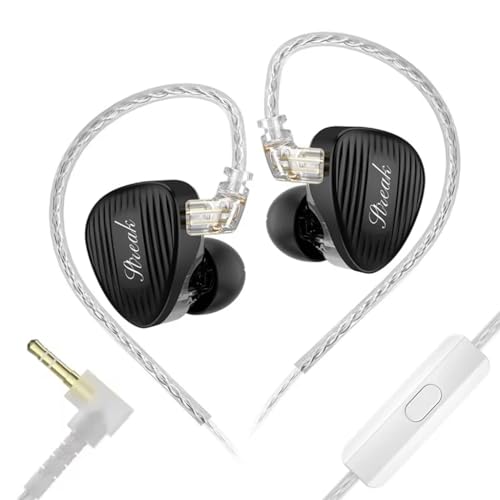 Image of Concept Kart GK Streak Hybrid in-Ear Monitor Wired IEM with Mic, KUN Dynamic Driver + Micro-Planar Tweeter, Enhanced Treble Detail, Silver-Plated Cable, 3.5mm Termination Plug (Black)