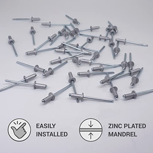 Rivets aveugles peints blancs avec tête bombée et mandrin acier