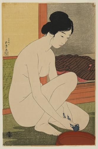 Toile Goyo Hashiguchi Femme se baignant Rompre Monotonie Bureau Affiche Arts Impression Huile 60x90