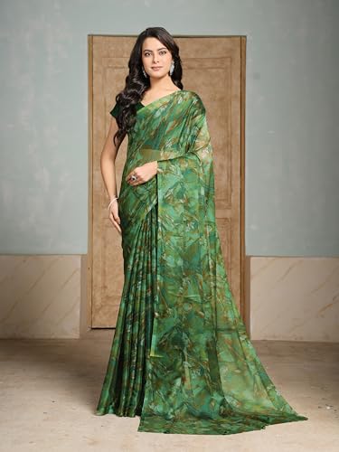 Image of Garden Vareli Nara Chiffon Abstract Printed Saree