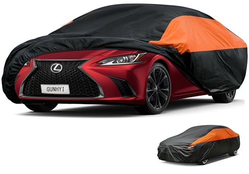 Image of GUNHYI Lexus Car Cover Custom Fit Lexus ES ES300 ES330 ES350 ES300h (2012-2024) Waterproof All Weather for Automobiles, Lightweight Full Exterior Cover Outdoor Sun UV Rain Dust Snow Wind Protection.