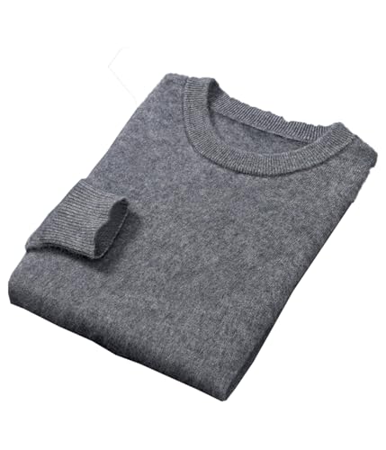 Men's Fleece Sweater Half Height Round Neck Pullover Thickened Warm Loose Large Size Sweater