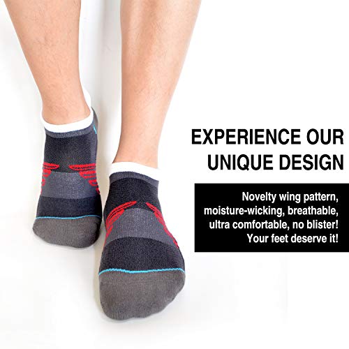 Image of Busy Socks Compression Ankle Cushioned Running Sport Socks for Men Women, Low Cut Arch Support Tab Athletic Socks 3 Pairs