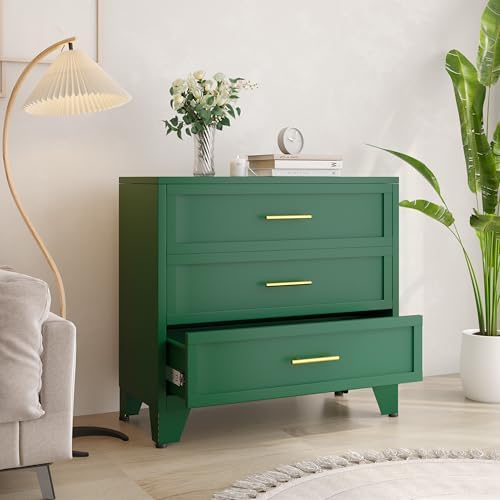 Amazon.com: May in Color Large Green 3 Drawer Dresser, Painted 30 Inch ...