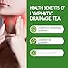 TisaFlor Cleavers Herb Lymphatic Drainage Tea Bags, 50 Counts for Lymph System & Immune Support, 9-in-1 Herbal Blend Tea with Burdock Root Turmeric Elderberry Extracts. Caffeine Free, Vegan, Non-GMO.