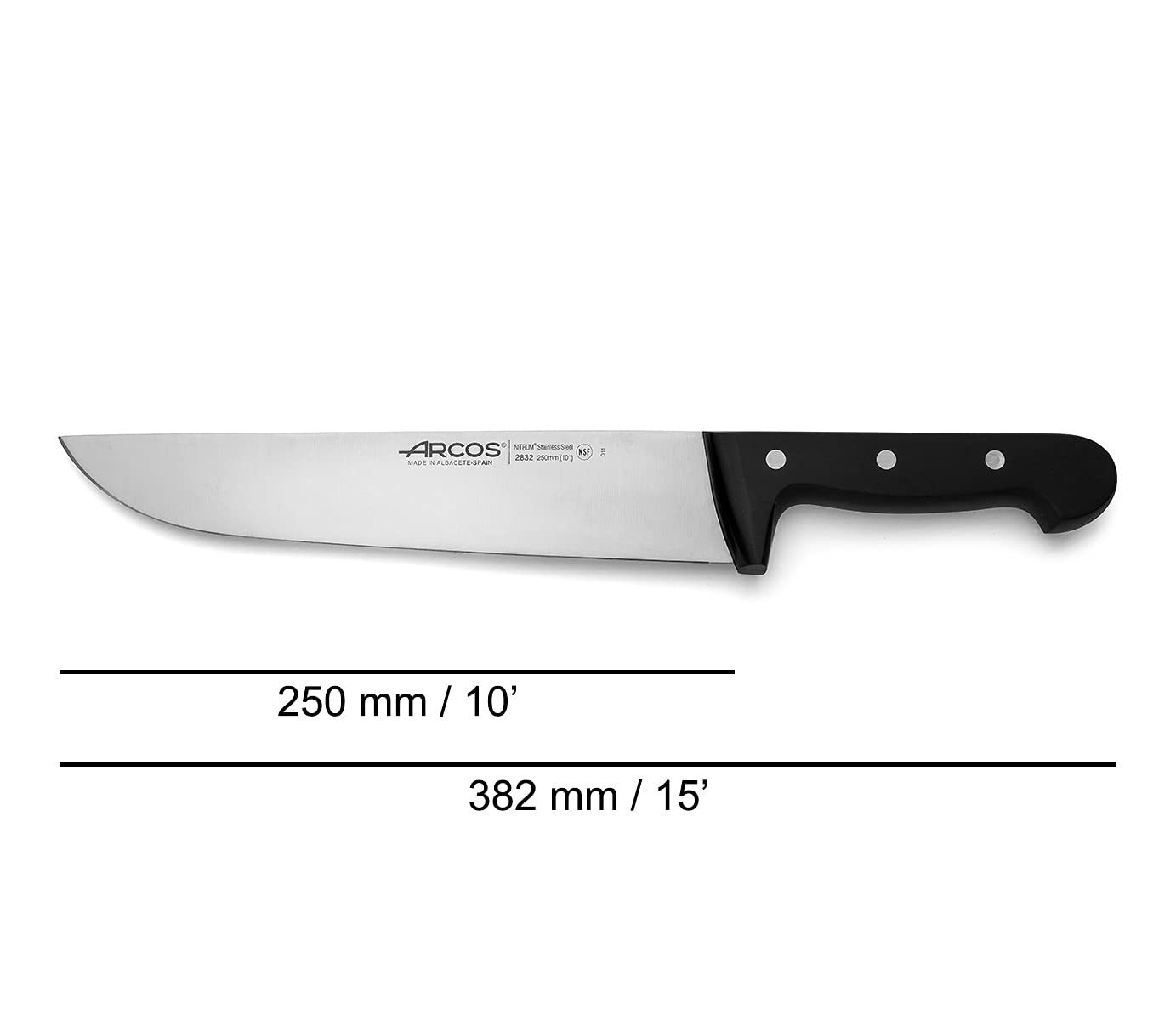 Arcos Fleischermesser mit Nitrum Edelstahlklinge 250 mm - Professionelles Fleischermesser – Bild 2