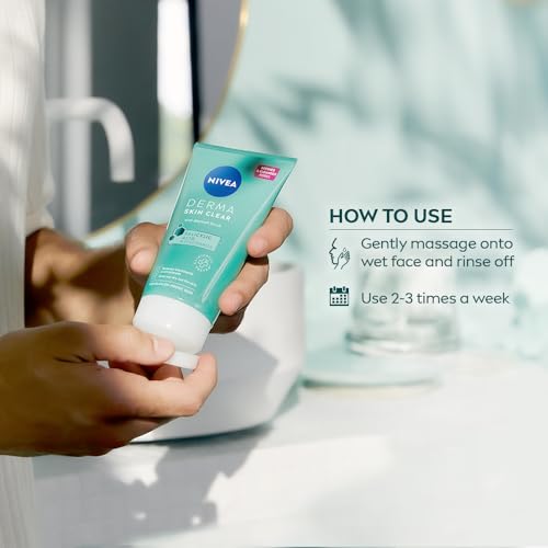 NIVEA Derma Skin Clear Anti-Blemish Peeling 150 ml – Exfoliating Clarifying Gel with Salicylic Acid, Sea Salt & Niacinamide for Pore-Refining Face & Body Care - image 3