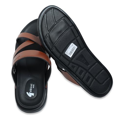 Image of Gabicci Martin Leather Formal Slip on Sandal For Men |1207|