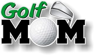 2 Golf MOM Decals Golfing Sports Team Golfer Mothers Day Gift Vehicle Car SUV Vinyl Stickers (2 Decal Set(4''x7''))