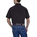 Ely Cattleman Men's Short Sleeve Solid Western Shirt, Black, Large