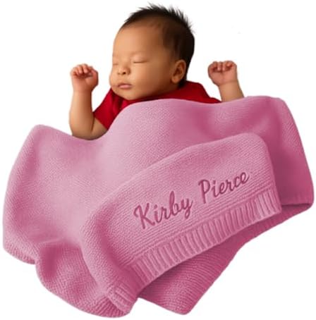Personalized Baby Swaddle Blanket for Boys and Girls (Light Purple)