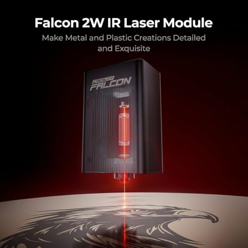 Image of Creality Falcon 2W IR Laser Module, 1064nm Infrared Laser Head Dedicated for Falcon A1 Pro Laser Engraver, High-Precision Metal & Plastic Jewelry Engraving, 600mm /s High Speed, Easy Installation