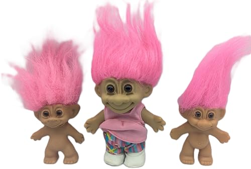 Pink Hair Troll Lot Vintage image 3