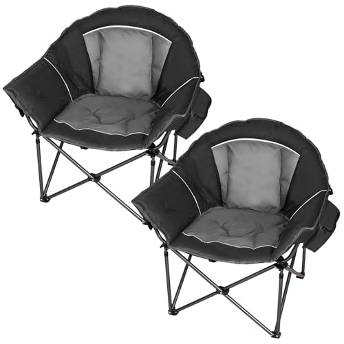 Romswi 2-Pack Oversized Camping Chairs for Adults, Heavy...