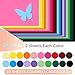 Ftumertly 40 Sheets Colored Cardstock, 20 Assorted Colors 180gsm/65lb Card Stock Paper 8.5 x 11 Card Stock Colored, Colorful Cardstock Paper for Crafting, Christmas DIY Card Making, Scrapbooking