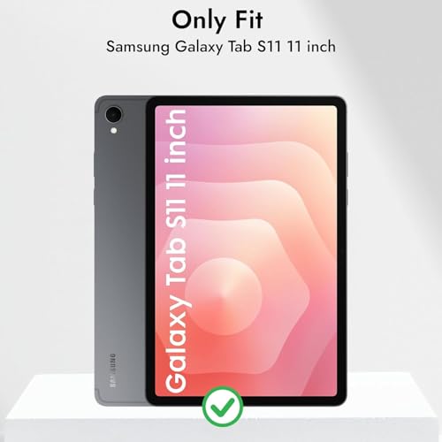 Image of ProElite Cover for Samsung Galaxy Tab S11 11 inch, Smart Flip Case Cover for Samsung Galaxy Tab S11 11 inch with Pen Holder, Dark Green [Transparent Back]
