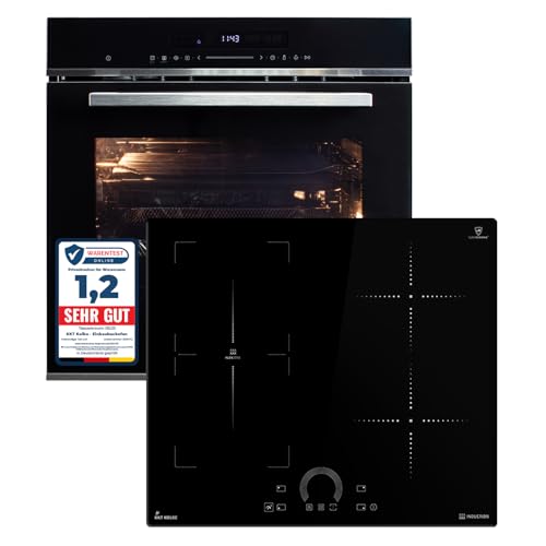 Autarkes Herdset: 60cm Einbaubackofen EB8017ED | 59cm Induktionskochfeld IH85901FZ | Katalyse | Pizzafunktion | Grill | Umluft | Heißluft | Automatik-Timer | SET8017IH592FZ