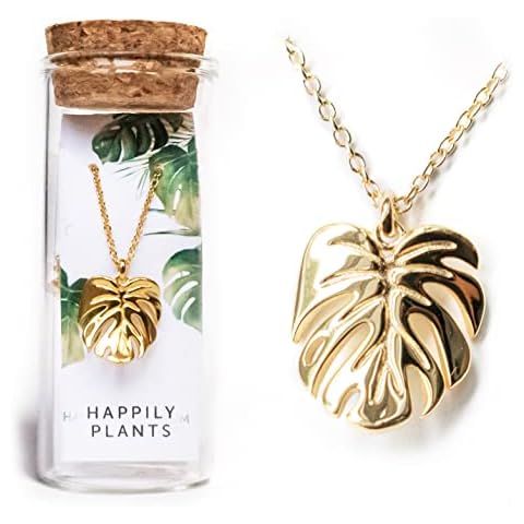 Monstera Deliciosa Necklace Charm, 18K Gold Plated, Plant Mom Gifts, Plant Lover GIfts Cover