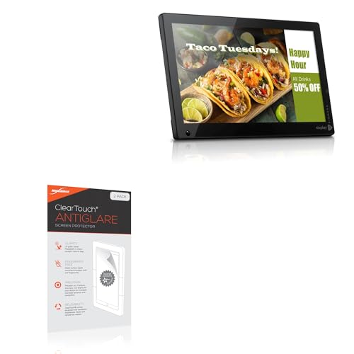 BoxWave Screen Protector Compatible With Nixplay Digital Signage NS1501 - ClearTouch Anti-Glare (2-Pack), Anti-Fingerprint Matte Film Skin