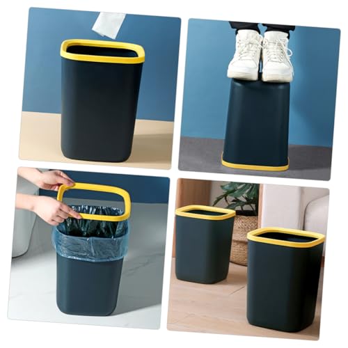 Caneca de basura cuadrada de plástico resistente miniatura 4