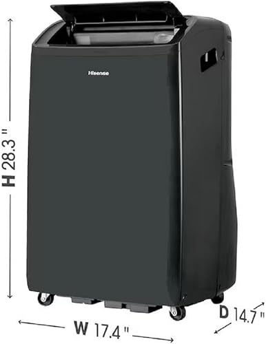 Miniatura 5 de Hisense 10,000-BTU DOE Inverter 115V 550-sq ft gris Wi-Fi portátil aire acondicionado con control remoto