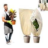 Funda para Plantas, Saco Cubre Plantas, Chaquetas de Calentamiento de Plantas, Protección contra Frío, Viento y Plagas, 80 GSM