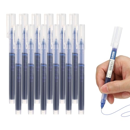 Bolígrafos de Gel Patikil 0.5mm, Pack de 12 Tinta Azul