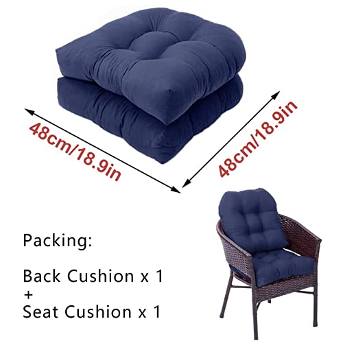 Coussin de rechange en forme de U pour savourer vos repas sur la terrasse en osier - 3