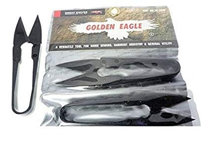 Zenith Metal Embroidery Sewing Snips | Set of 2 Sharp Thread Cutter Scissors for Sewing, Stitching & Tailoring | Precision Fabric & Thread Cutter Tool (Black)