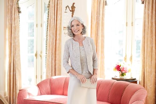 Image of Alex Evenings Womens Two Piece Mother of The Bride Dress with Lace Jacket