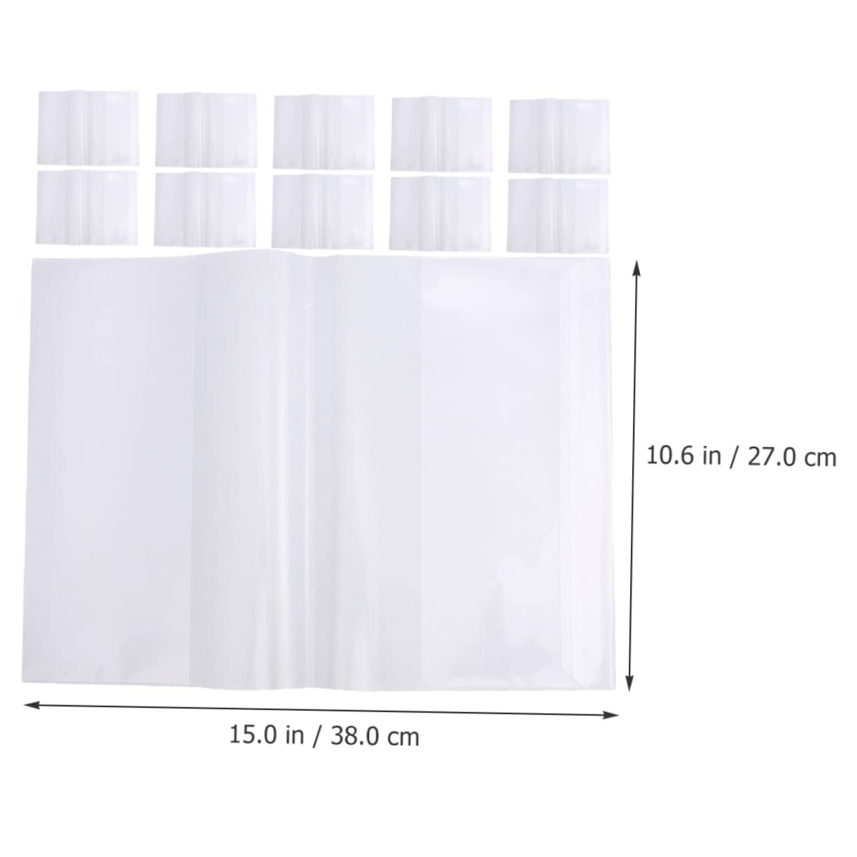 VILLCASE 80stücke Wasserdichte Buchfolie Transparente Wiederverwendbare Buchhüllen Für Schulbücher Kratzfest Und Reißfest Für Schulmaterialien Und Notizhefte