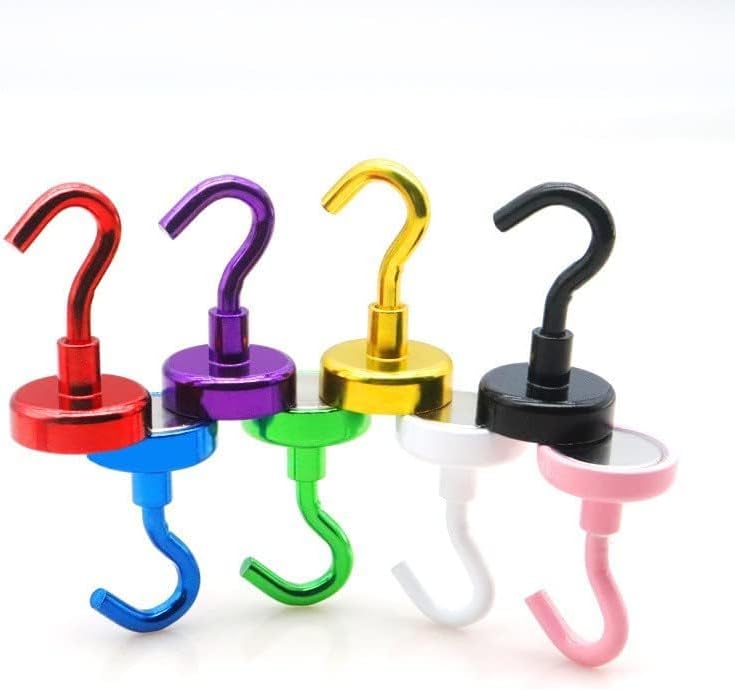 Miniatura 7 de FOOJO MIKEDE - Ganchos magnéticos, gancho magnético de neodimio fuerte para el hogar, cocina, lugar de trabajo, refrigerador, aula, ganchos