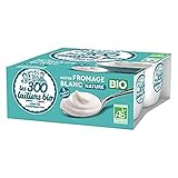 Les 300 Fromage Blanc Nature 4 Pots Biologique, 4 x 100g