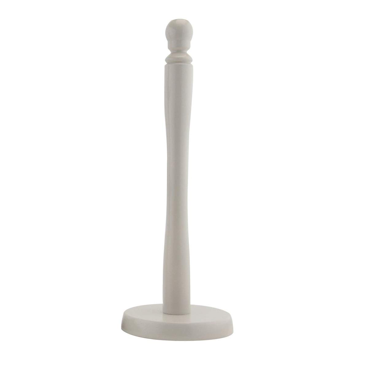Heavy Duty Wooden Beechwood Kitchen Mug Tree 6 Cup Stand Holder & Kitchen Towel Holder Tissue Roll Holder Dispenser 35x12cm (Grey Roll Holder)