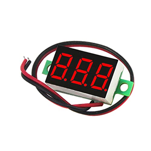 Image of 9pcs Voltage Meter 0.36 Inch 2 Wire DC 0-32V with Three Digit Panel LED Display Panel Mount Car Motorcycle Battery Monitor Tester Reverse Polarity Protectio Accurate Pressure Measurement (Red)
