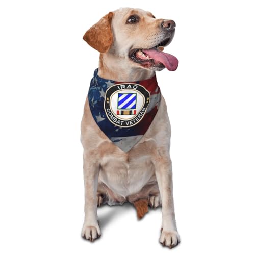 3rd Infantry Division Iraq Combat Veteran Dog Scarf Pet Bandana Cat Pet Bibs
