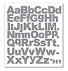 1 x Set of A-Z Silver Capital & Small Letters Full Alphabet - Removable Self Adhesive Waterproof Durable Vinyl Stickers - Cut to the sticker Shape - size 50mm #1