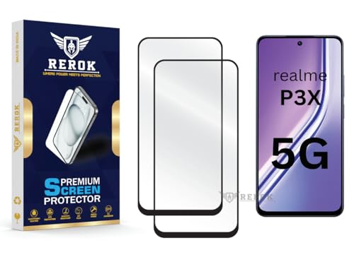 Image of Gorilla Tempered Glass Screen Protector Compatible with Realme P3x 5G [Pack of 2] | Edge-to-Edge, Bubble-Free, Case Friendly, Easy Installation Kit