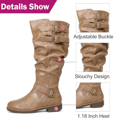 Image of Luoika Women's Extra Wide Calf Knee-High Boots