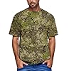 Men's T-Shirts Camouflage Tops Sporty Tshirt Mens Camo Sports Tops Short Sleeve Crew Neck Classic Fit Casual Running Autumn Green M #1