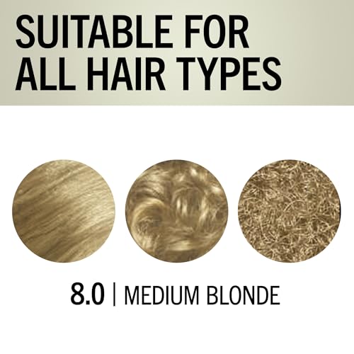 Schwarzkopf Keratin Color Anti-Age Hair Color Cream, 8.0 Silky Blonde (Packaging May Vary)