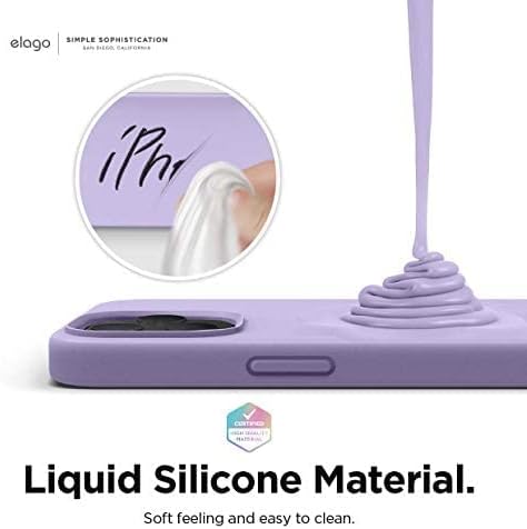elago Compatible with iPhone 12 Pro Max Case, Liquid Silicone Case for iPhone 12 Pro Max 6.7 Inch [Purple] - Full Body Protection (Screen & Camera Protection)